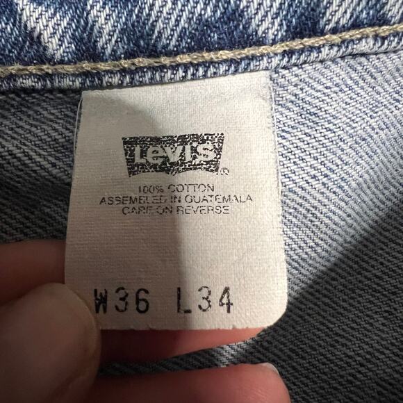 Vintage Levis L2 Jeans Men 36x34 Loose Baggy Fit Straight Leg 90s Skate Faded * - Picture 8 of 13